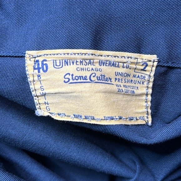 Vintage Universal Overall Co. Stone Cutter Coveralls Size 46 - Picture 8 of 8